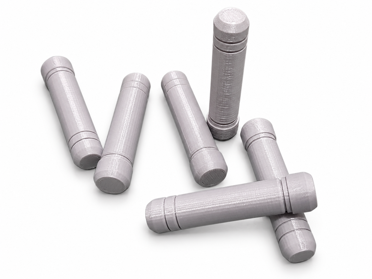 Star Wars Mandalorian Belt Cartridges Set of 6 Silver 3D Printed Props