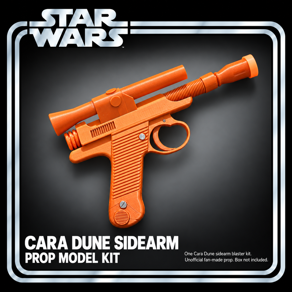 Star Wars Cara Dune Sidearm 3D Printed Cosplay Blaster Pistol Prop Kit