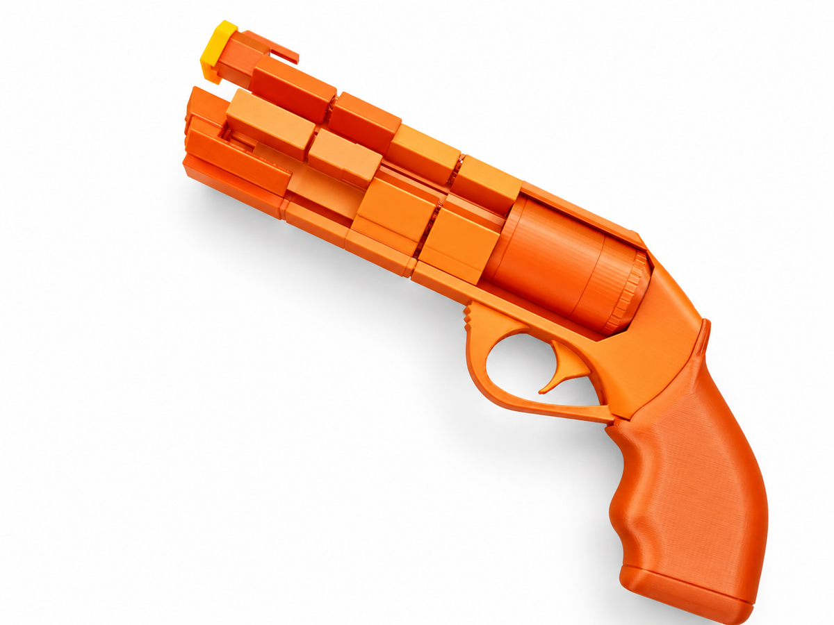 Control Service Pistol Open and Closed 3D Printed Cosplay Prop Kit