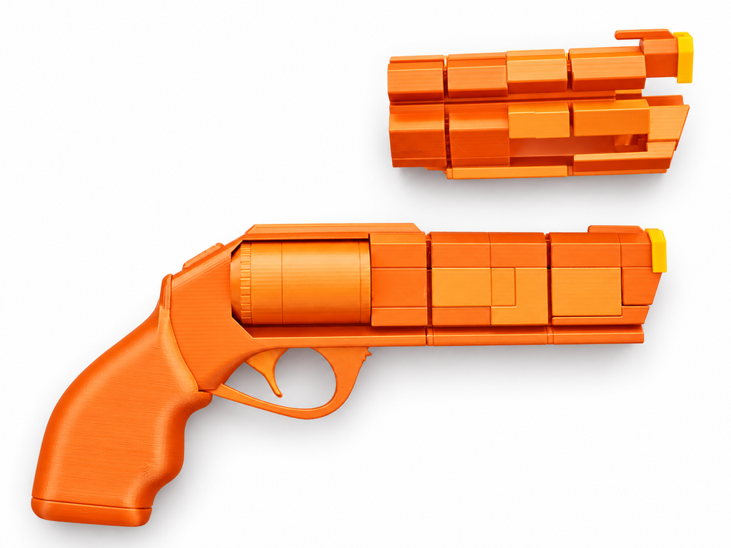 Control Service Pistol Open and Closed 3D Printed Cosplay Prop Kit