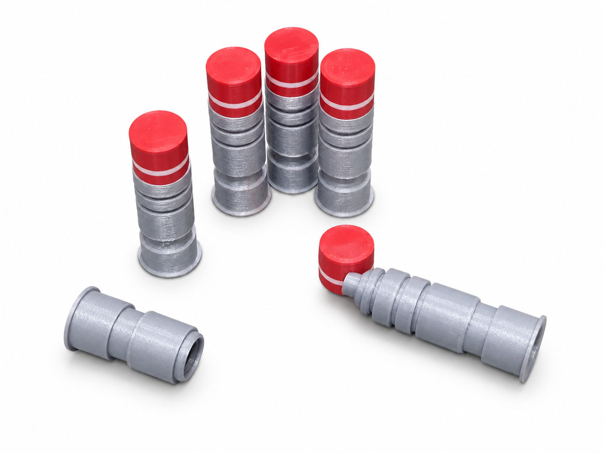 Aliens M40 Grenades Set of 6 Red Caps 3D Printed Inert Cosplay Prop Kit