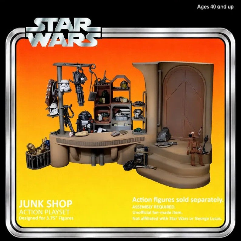 Star Wars Junk Shop Diorama 1:18 for 3.75 Inch Figures - main view