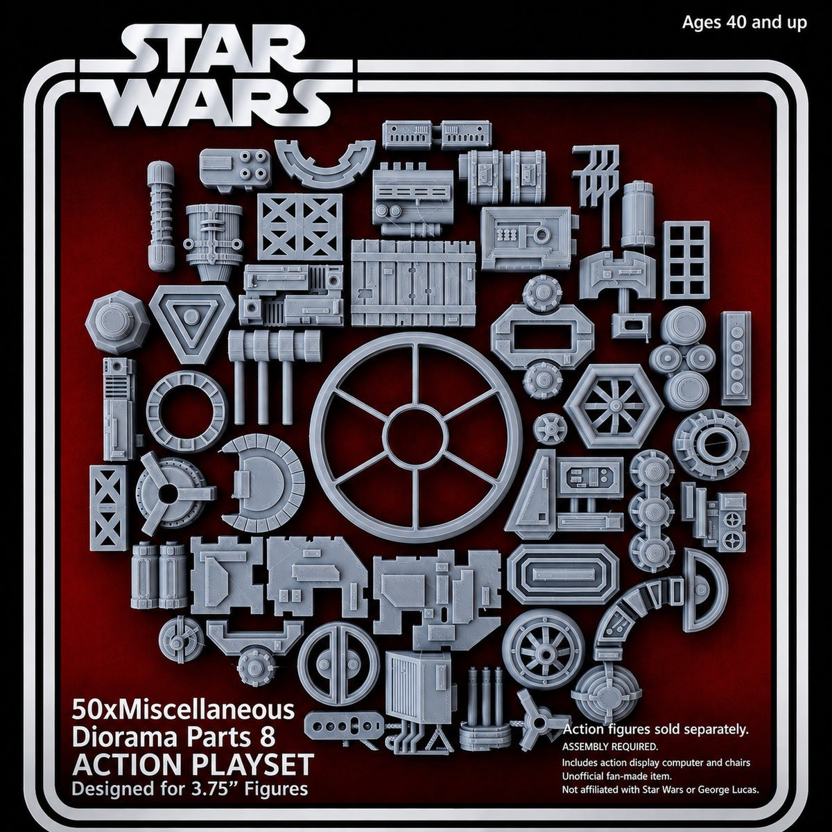 Sci Fi Greeblies Set 8 50 Diorama Parts 1:18 - main view