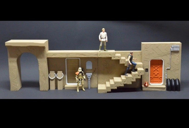 Star Wars Tatooine Building Street Diorama 1:18 Unpainted - main view