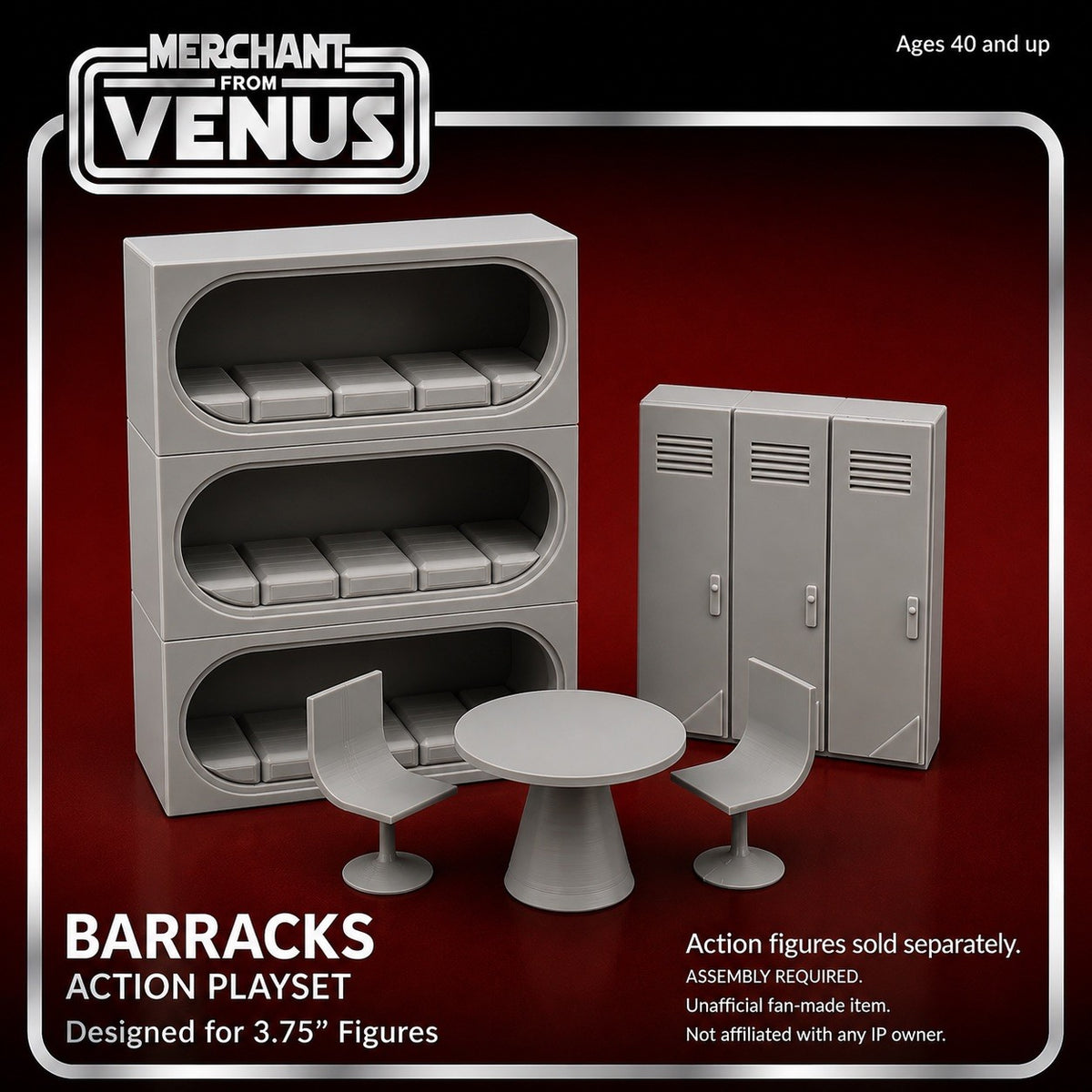 Sci Fi Barracks Diorama Set 1:18 for 3.75 Inch Figures - main view