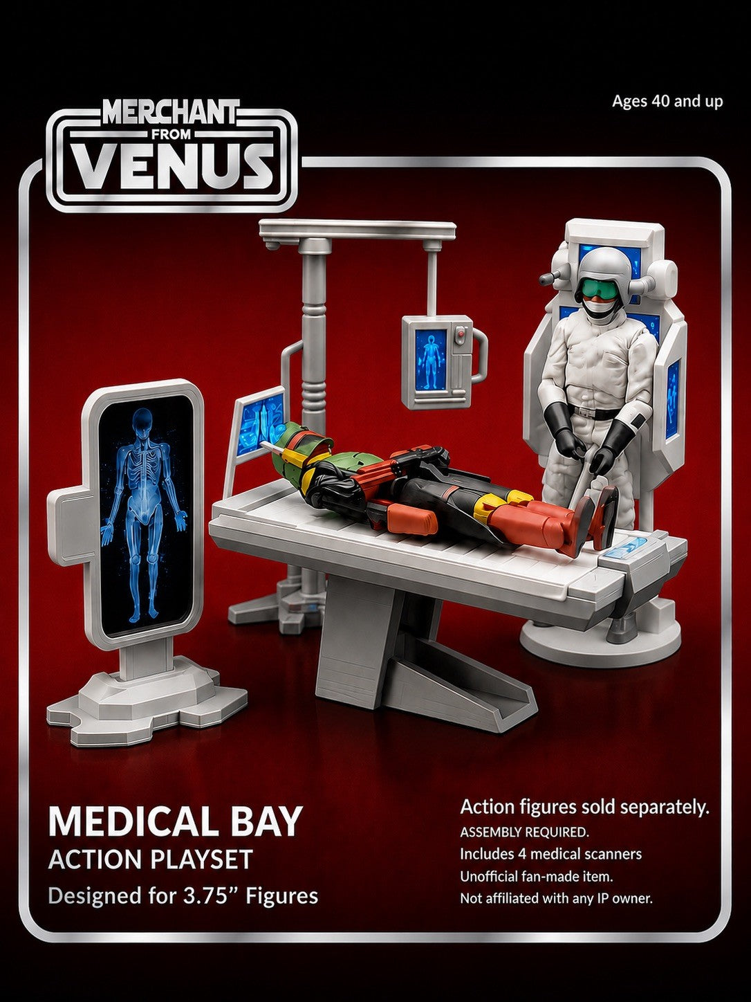 Sci Fi Medical Bay and T3-M4 Droid Diorama Bundle 1:18 - main view