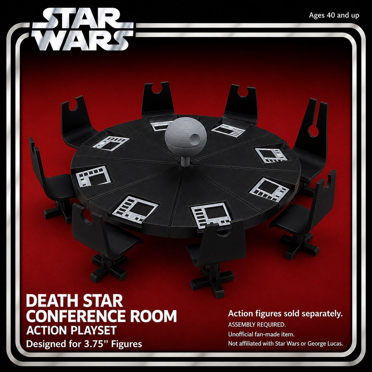 Star Wars Imperial Table and 8 Chairs Diorama Set 1:18 - main view