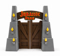 Jurassic Park Entrance Gate 6.25 Inch 3D Printed Model - main view