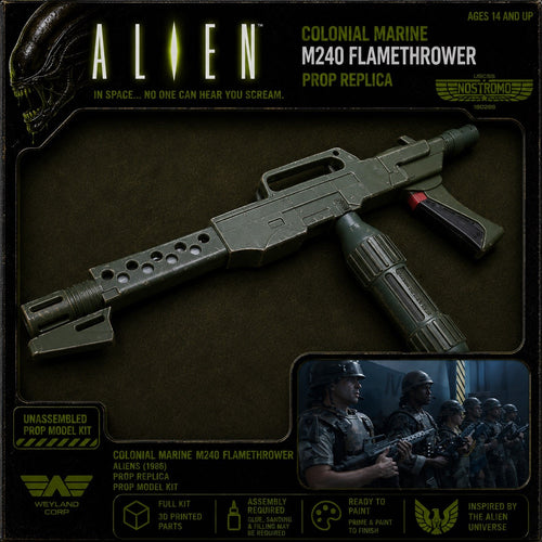 Aliens M240 Flamethrower 1:1 Colonial Marines Prop Model Kit - main view